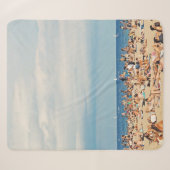 Couverture Sherpa Les gens sur la plage de sable brun (Devant (Horizontal))