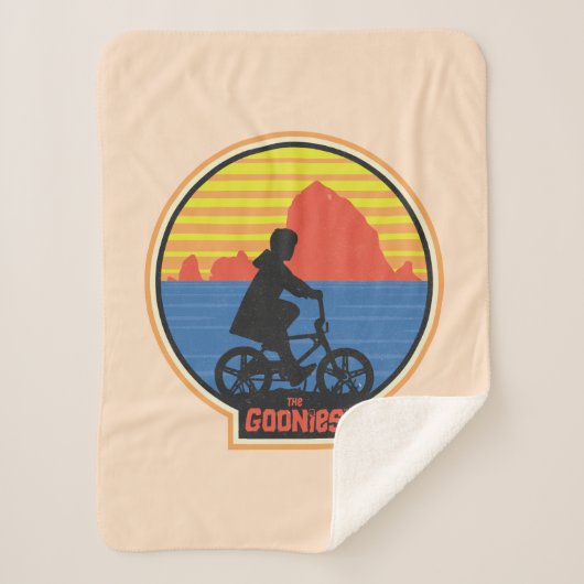 Couverture Sherpa Les Goonies Retro Mikey équitation Vélo Graphique (Devant)