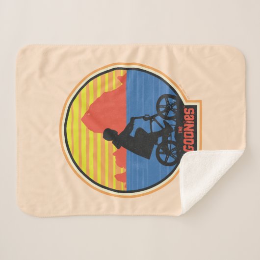 Couverture Sherpa Les Goonies Retro Mikey équitation Vélo Graphique (Devant (Horizontal))