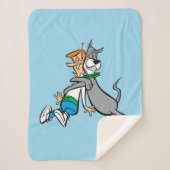 Couverture Sherpa Les Jetsons | George & Astro Hug (Devant)