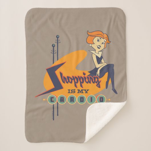 Couverture Sherpa Les Jetsons | Le shopping est ma thérapie (Devant)
