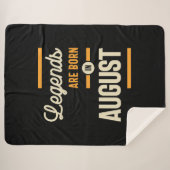 Couverture Sherpa Les légendes sont nées en Août - Août Anniversaire (Devant (Horizontal))