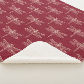 Couverture Sherpa Les libellules sur Brick Red (3/4)