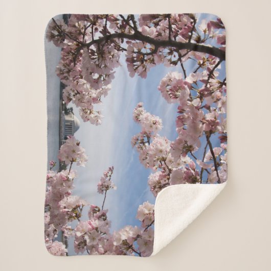 Couverture Sherpa Les monuments | Jefferson Memorial Cherry Blossoms (Devant)