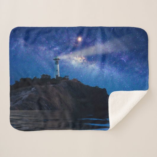 Couverture Sherpa Les phares | Phare de nuit étoilé (Devant (Horizontal))
