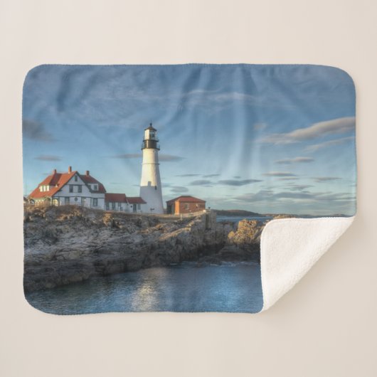 Couverture Sherpa Les phares | Portland Head Light Lighthouse (Devant (Horizontal))