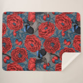 Couverture Sherpa Les pivoines et les brunes (Devant (Horizontal))