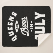Couverture Sherpa Les Reines Sont Nées En Juillet Anniversaire Cadea (Devant (Horizontal))