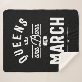 Couverture Sherpa Les Reines Sont Nées En Mars Anniversaire Cadeaux (Devant (Horizontal))