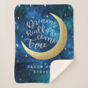 Couverture Sherpa Les rêves Vraiment Vraiment Véritable Lune & Étoil