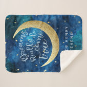 Couverture Sherpa Les rêves Vraiment Vraiment Véritable Lune & Étoil (Devant (Horizontal))