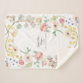 Couverture Sherpa Les stat de naissance de bébé rougissent art (Devant (Horizontal))