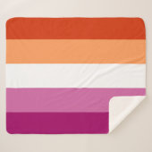 Couverture Sherpa Lesbian Pride Flag LGBTQ (Devant (Horizontal))