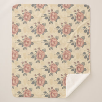 Couverture Sherpa L'essence du motif de grâce en fleurs