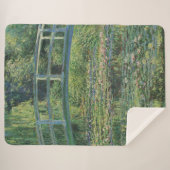Couverture Sherpa L'étang À Eau, Peinture À L'Huile Paysagère, Monet (Devant (Horizontal))