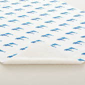 COUVERTURE SHERPA L'ÉTÉ, DES DOLPHINS GRIS ET BLEU FUNNY (3/4)