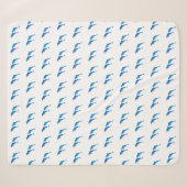 COUVERTURE SHERPA L'ÉTÉ, DES DOLPHINS GRIS ET BLEU FUNNY (Devant (Horizontal))