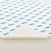 COUVERTURE SHERPA L'ÉTÉ, DES DOLPHINS GRIS ET BLEU FUNNY (3/4)