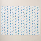 COUVERTURE SHERPA L'ÉTÉ, DES DOLPHINS GRIS ET BLEU FUNNY (Devant (Horizontal))
