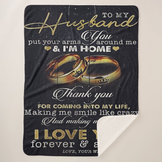 Couverture Sherpa Letter To My Husband, Love Quotes Letter (Devant)