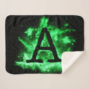 COUVERTURE SHERPA LETTRE A MAJUSCULE VERTE