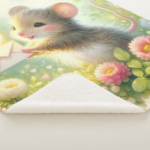 Couverture Sherpa Lettre d'amour de souris de cottage Prairie (3/4)