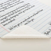 Couverture Sherpa Lettre d'amour personnalisée manuscrite (3/4)