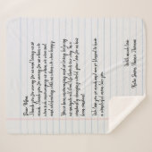 Couverture Sherpa Lettre d'amour personnalisée manuscrite (Devant (Horizontal))