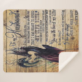 Couverture Sherpa Lettre de citation d'amour à mon mari (Devant (Horizontal))