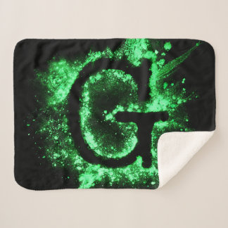 COUVERTURE SHERPA LETTRE G MAJUSCULE VERTE