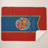 Couverture Sherpa Lettre M Matthew nom personnalisé signifiant armoi (Devant (Horizontal))