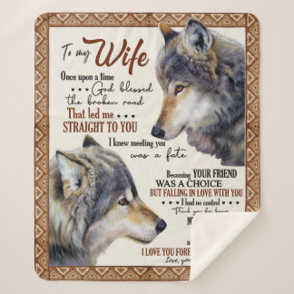 Couverture Sherpa Lettre personnalisée à ma femme Amour du mari B