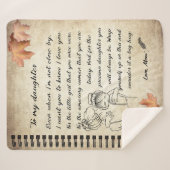 Couverture Sherpa Lettre Personnalisée À Ma Fille De Maman, (Devant (Horizontal))