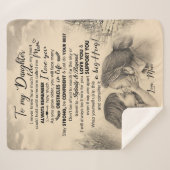 Couverture Sherpa Lettre personnalisée à ma fille de maman (Devant (Horizontal))