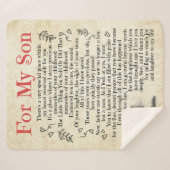 Couverture Sherpa Lettre personnalisée à mon fils, anniversaire (Devant (Horizontal))