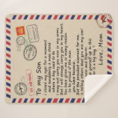 Couverture Sherpa Lettre personnalisée à mon fils de papa (Devant (Horizontal))