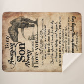 Couverture Sherpa Lettre personnalisée à mon fils Extraordinaire (Devant (Horizontal))