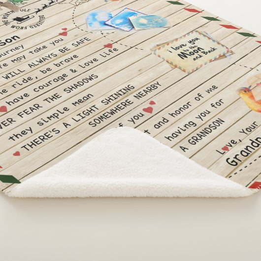 Couverture Sherpa Lettre Personnalisée À Mon Petit-Fils De Grand-Pèr (3/4)