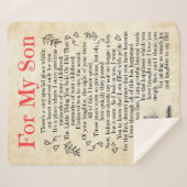 Couverture Sherpa Lettre personnalisée à pour mon fils (Devant (Horizontal))