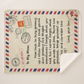 Couverture Sherpa Lettre Personnelle À Ma Mère Du Fils, Maman Annive (Devant (Horizontal))