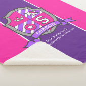 Couverture Sherpa Lettre S Nom Sharon signifiant unicorne rose viole (3/4)