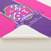 Couverture Sherpa Lettre T Tiesha nom signifiant unicorne violet ros (3/4)