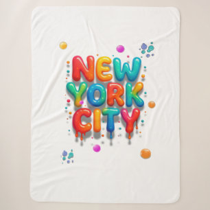 Couverture Sherpa Lettres de bulle de New York