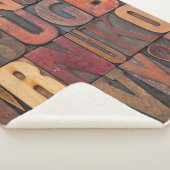 Couverture Sherpa lettres de l'alphabet aléatoire - letterpress vint (3/4)