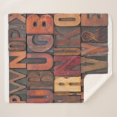 Couverture Sherpa lettres de l'alphabet aléatoire - letterpress vint (Devant (Horizontal))