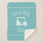 Couverture Sherpa Lettres Initiales Monogrammes de Chariot de Golf B (Devant)