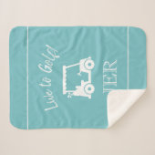Couverture Sherpa Lettres Initiales Monogrammes de Chariot de Golf B (Devant (Horizontal))
