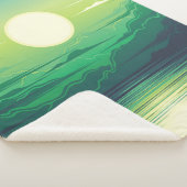 Couverture Sherpa Lever de soleil dans la mer habillage d'illustrati (3/4)