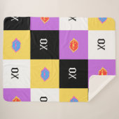 Couverture Sherpa Lèvres passionnées et Motif XO (Devant (Horizontal))