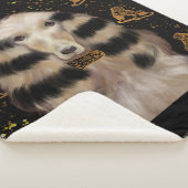 COUVERTURE SHERPA LÉVRIER AFGHAN OR (3/4)